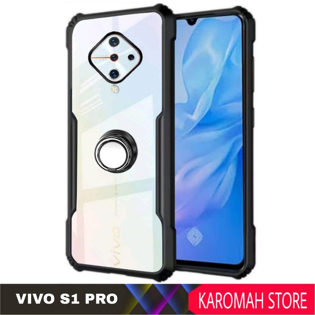 HardCase Vivo S1 Pro New Edition Casing Transparant - Hitam