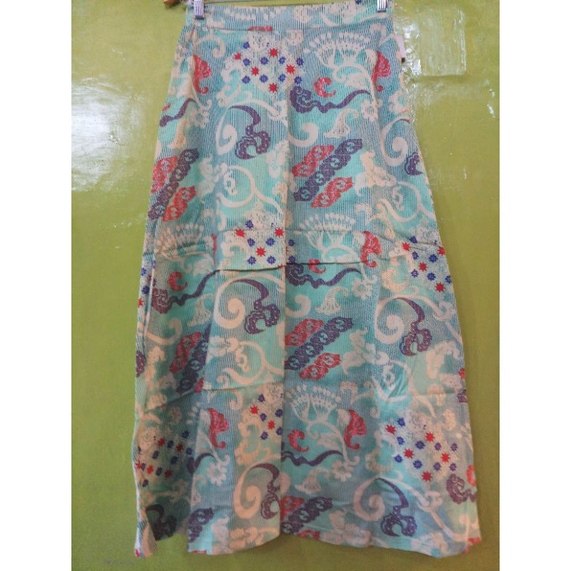 rok batik salur pinggang karet