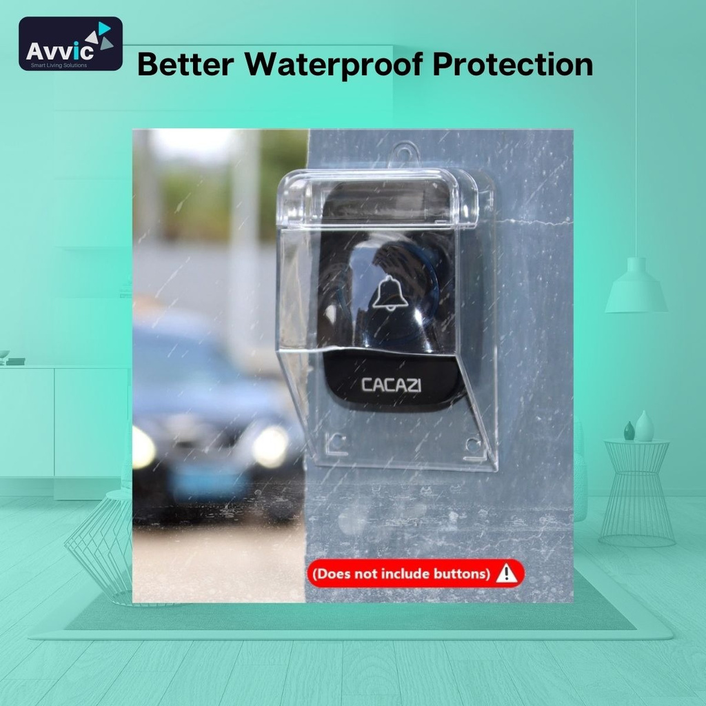 Avvic x Rain Cover Tutup Pelindung Bel Rumah Outdoor Waterproof Cover for Wireless DoorBell Transparan