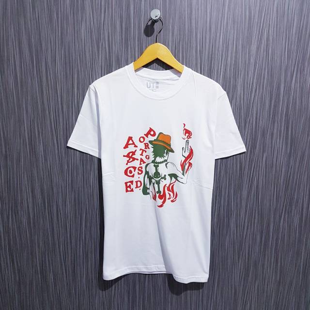 Kaos uniqlo x one piece portoasd white premium