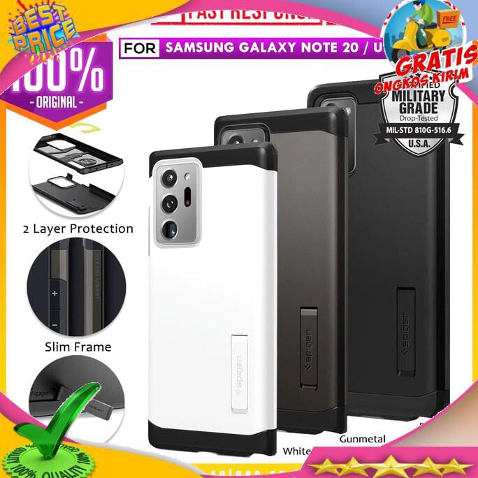 NEW PRODUK CASE SAMSUNG GALAXY NOTE 20 / ULTRA SPIGEN TOUGH ARMOR ANTI SHOCK - NOTE 20 ULTRA, WHITE