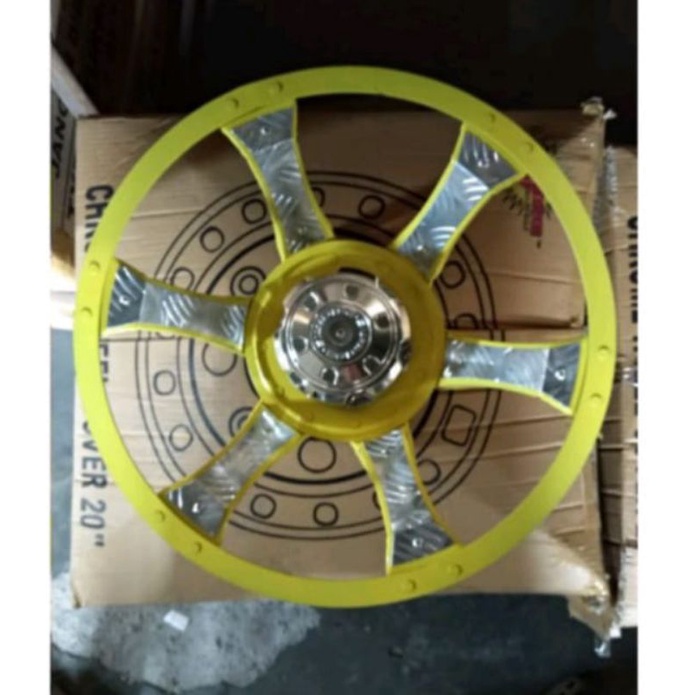 Dop Roda/Weldop Truck/Truk/Bus Medium Ring 16 Spider Kuning Belakang Aja (2pcs)
