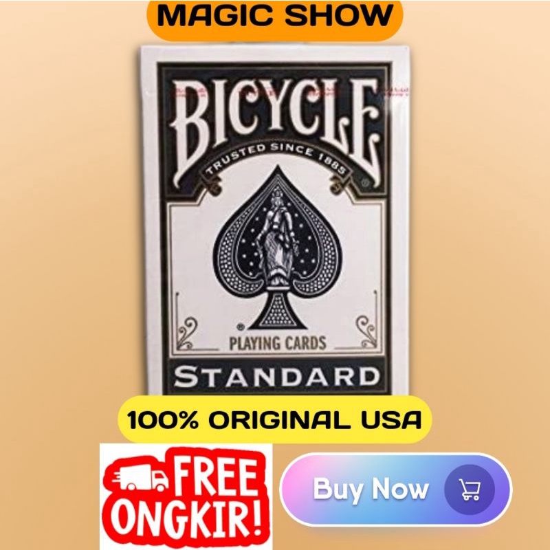 Kartu Remi: Bicycle Standard New Black Satuan Original