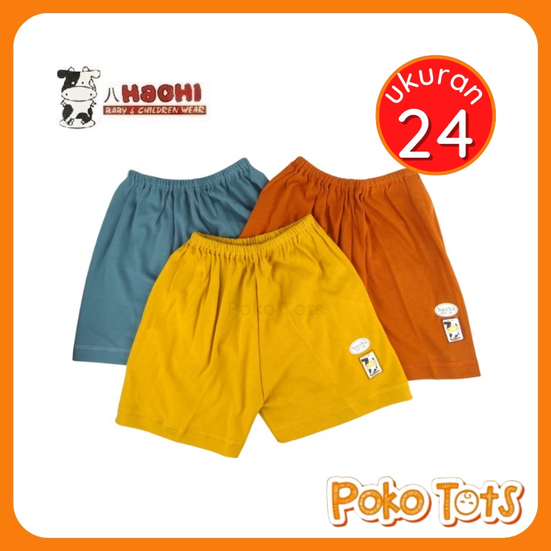 Hachi Celana Pendek Size 24 Warna Bold Celana Bayi dan Anak Segi Polos Warna-Warni WHS