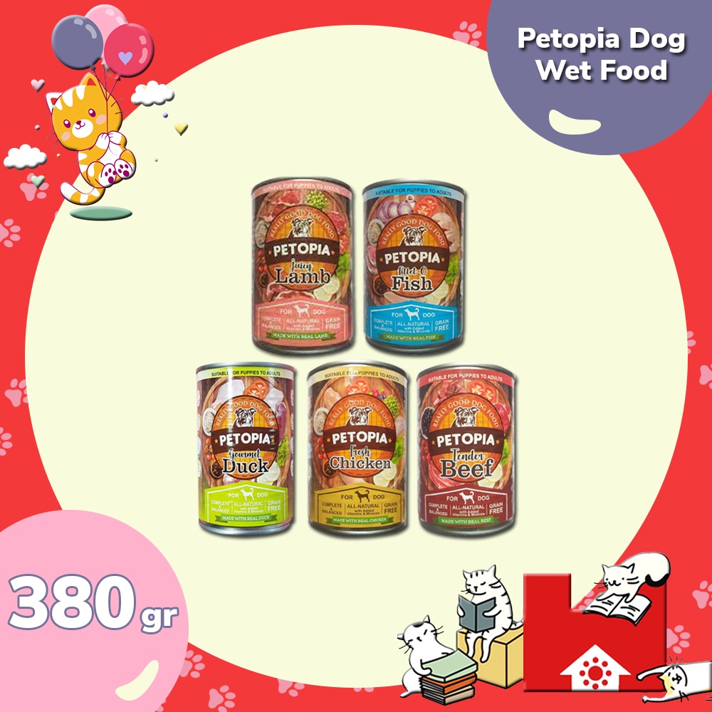 Promo PETOPIA DOG 380GR - Makanan basah kaleng anjing 380 GR