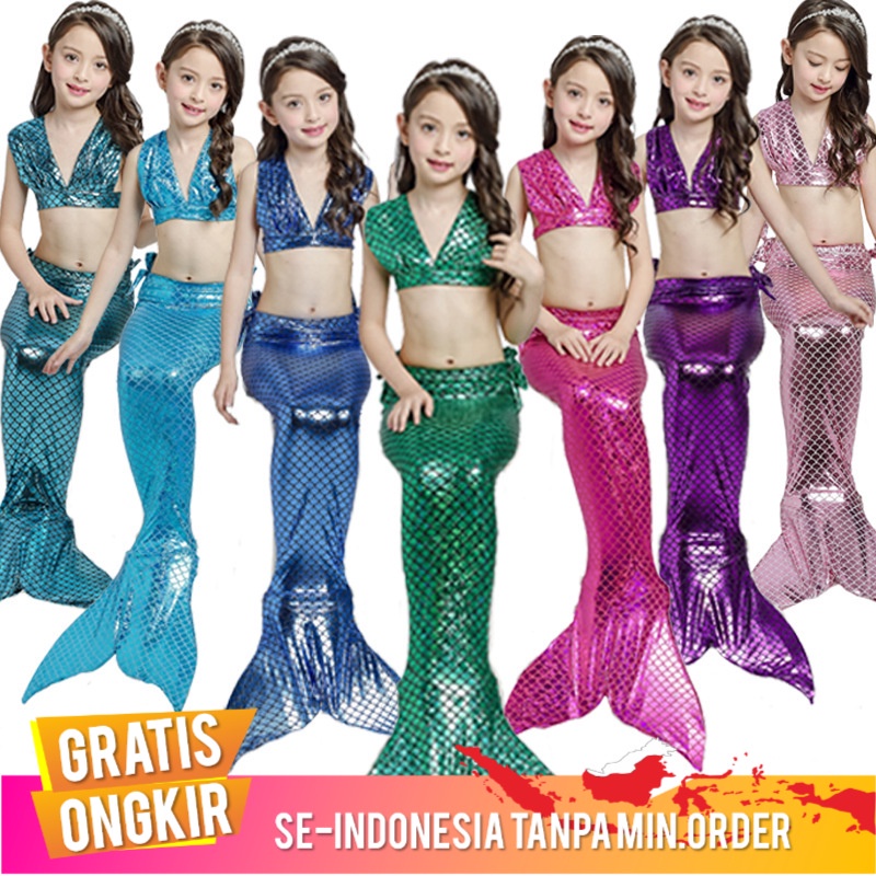 Gaun Anak Putri Duyung Anak  Gas Baju Renang Ekor Putri Duyung Anak Baju Renang Putri Duyung  Bisa M