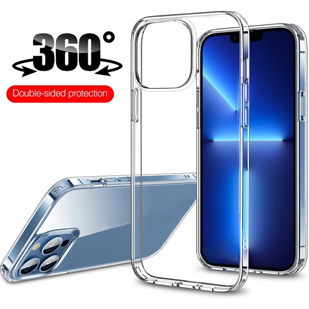 Soft Case Silikon TPU Transparan Ultra Tipis Shockproof Untuk iPhone 14