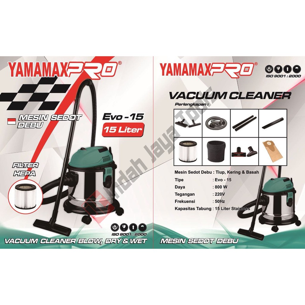 YAMAMAX PRO Vacuum Cleaner 15 L - Sedot Debu Vacum