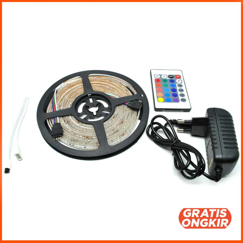 RGB LED Strip 3528 300 LED 5 Meter 12V 2A Light Controller Remote