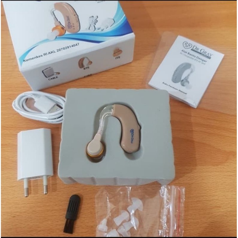 Alat bantu dengar Cas Charge / Hearing Aid DR GRAY KF 809 Recharge