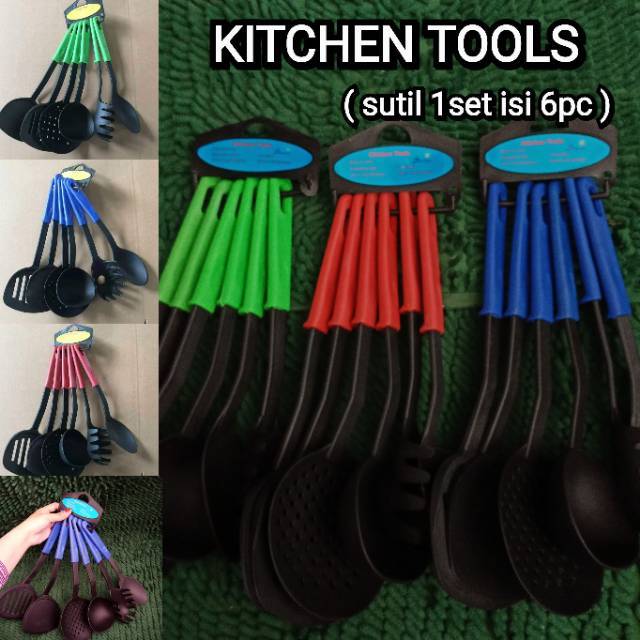 Kitchen tools set isi 6 / sutil / sutel