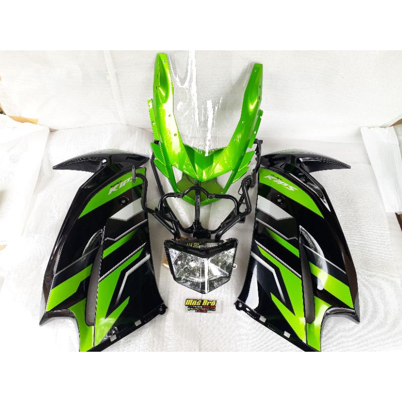 Body set  depan ninja rr New 2015 hijau