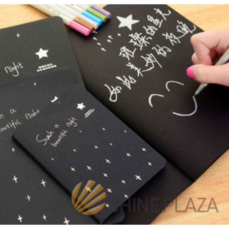 

Buku Notebook B5 Hitam - Black Plain Paper Notebook