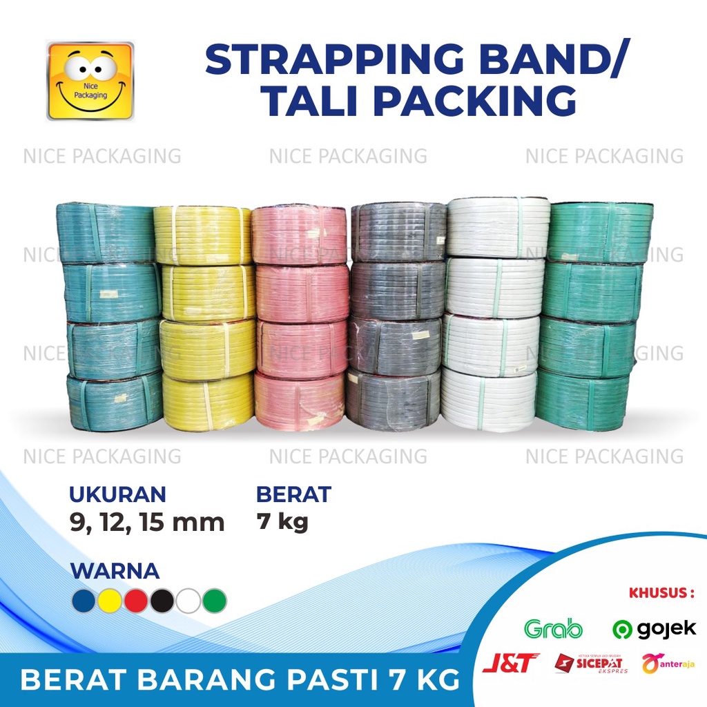 

tali packing / tali strapping band / 9mm 12mm 15mm x berat 7kg