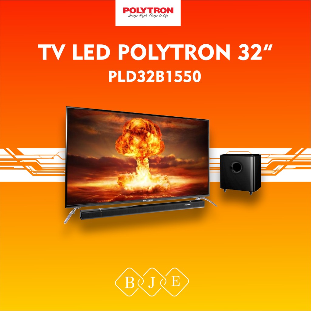 LED TV POLYTRON 32 INCH PLD32B1550 SOUNDBAR NEW SUBWOOPER