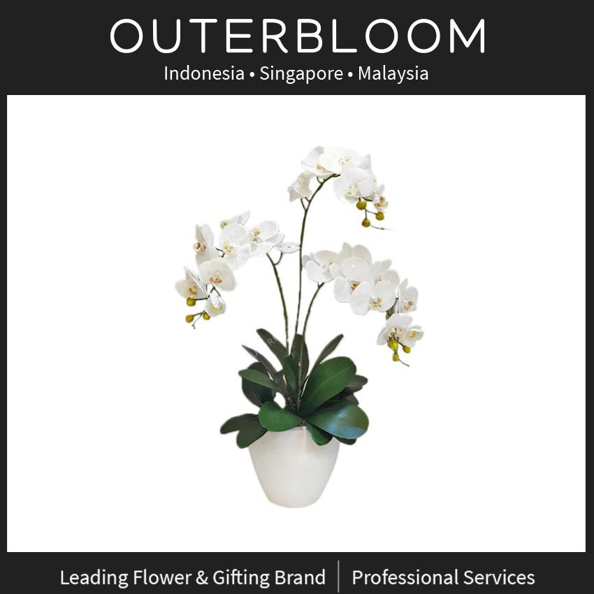 bunga meja kantor   outerbloom elegant heart   artifical flower