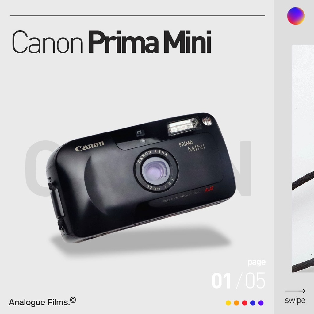 Kamera Analog Canon Prima Mini Date Mulus Normal 