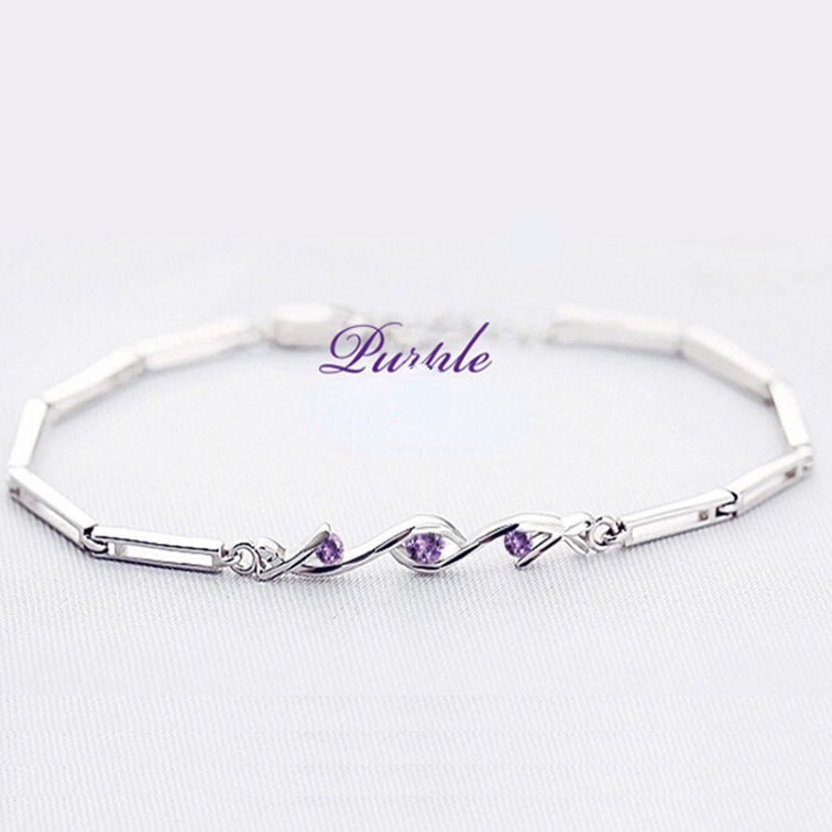 Gelang Sterling Silver Hias Batu Gaya Korea Untuk Wanita