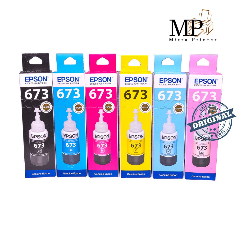 Jual Tinta Epson 673 Original L800 L1800 Indonesiashopee Indonesia