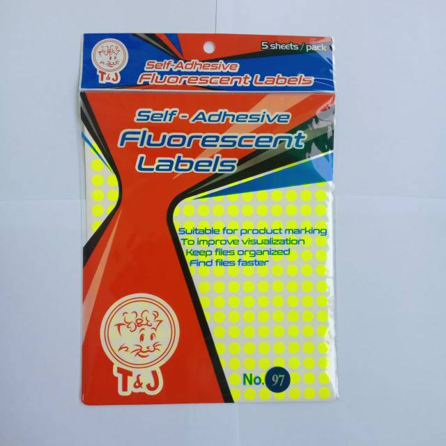 

LABEL / STICKER / Label Tom & Jerry No. 97 (8mm) Warna Lime
