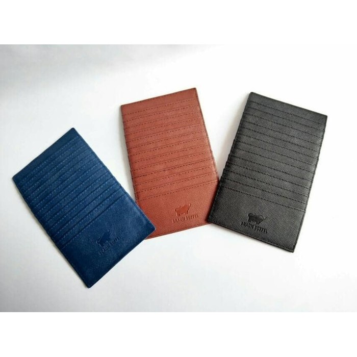 TEMPAT KARTU CARD HOLDER DOMPET KARTU PANJANG WARNA BRAUN BUFFEL