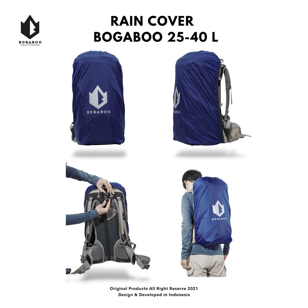 Cover Bag BOGABOO Waterproff 30 Liter (Bisa untuk 25-40 Liter)Sarung Pelindung TAS - Raincover - Rain Cover Bag Sarung Tas