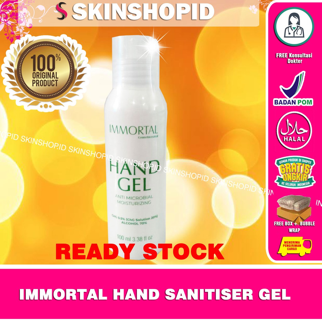 Immortal Hand Gel / Hand Sanitizer Gel 100ml Original / Sabun Cuci Tangan BPOM Aman