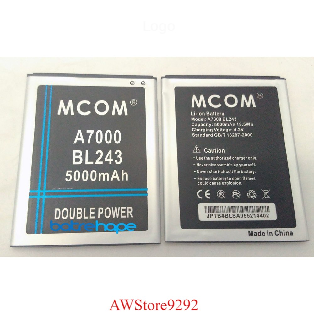 Mcom Battery Batre Baterai Double Power Mcom Lenovo A7000 A7700 Plus K3 Note BL-243 BL243 BL 243