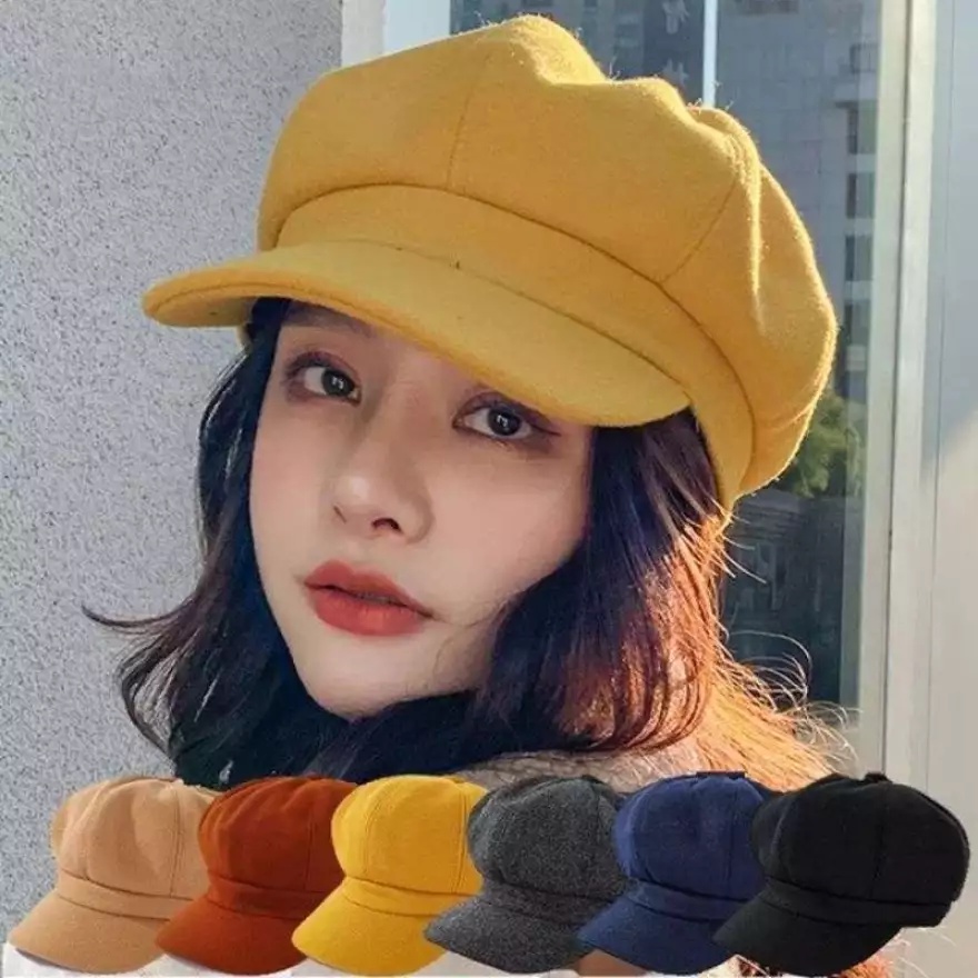 PROMO Bayar Ditempat Topi Pria Wanita NewsBoy Cap Apolo Polos Dewasa Model Terbaru Kekinian Unisex Import Premium Termurah