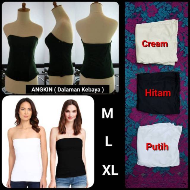 cherry - kamisol dalaman kebaya karet bahan lycra