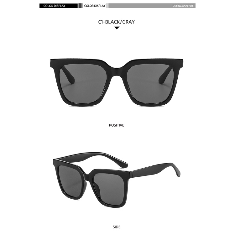 2021 new Korean style big frame square ins street fashion sunglasses