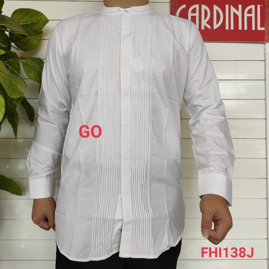 gos FKP CARDINAL KOKO/TAQWA FORMAL PUTIH Lengan Panjang Pakaian Hem Muslim Pria Dewasa Distro Original