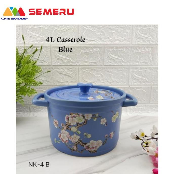 >>>>>] NAKAMI CASSEROLE PORCELAIN 4.0 LTR BLUE NML-NK-4 B
