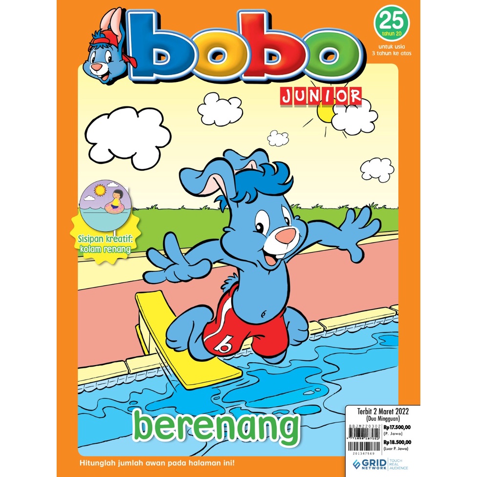 Majalah anak Bobo Junior MARET 2022 terbaru