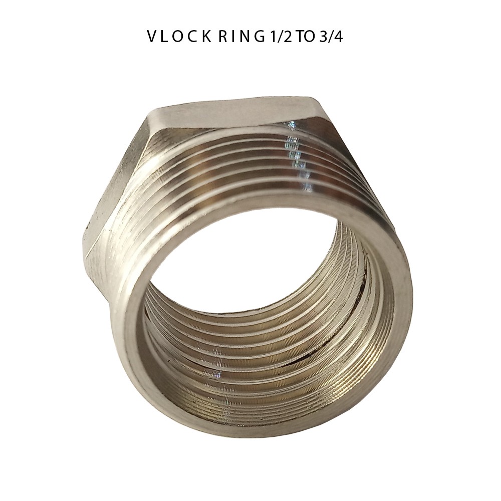 Vlok Ring 1/2&quot; to 3/4&quot; / Drat 1/2&quot; Untuk Keran Drat 3/4&quot; Untuk Pipa Peralon