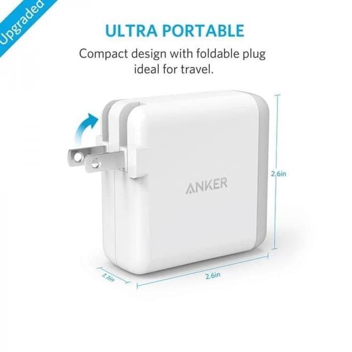 Anker PowerPort 4 40W USB Wall Charger White A2142J22