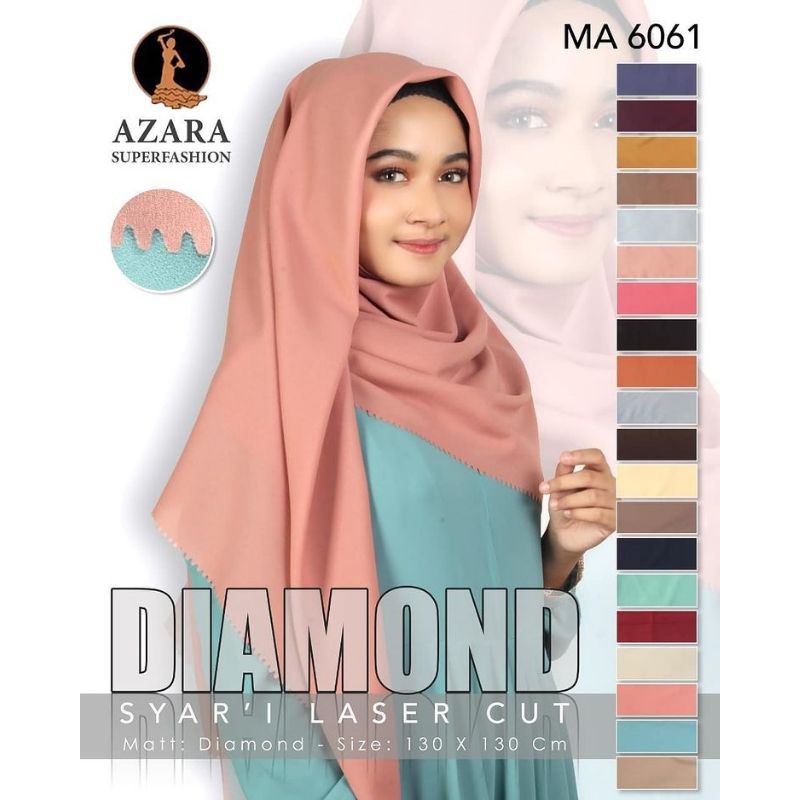 Hijab Segi Empat SYAR'I LC DIAMOND 130X130 ORI BY AZARA