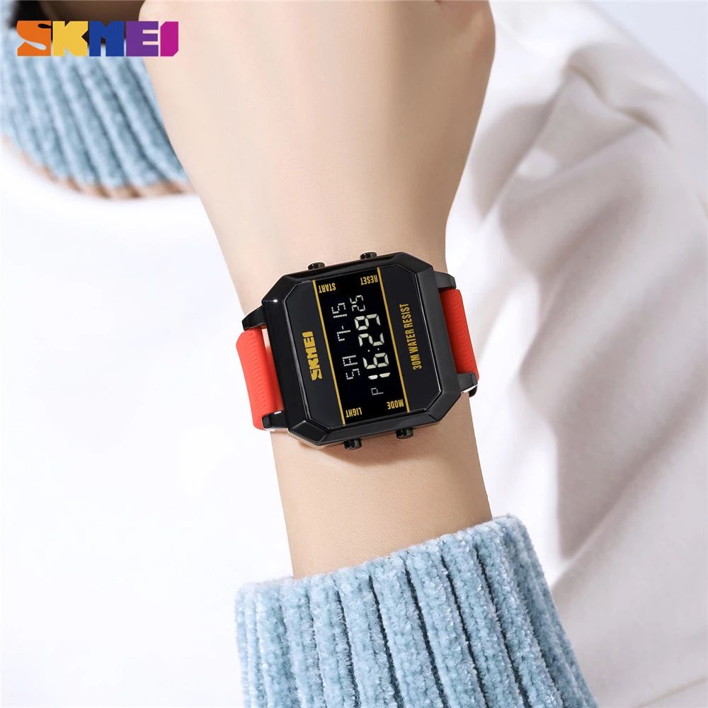 SKMEI 1848 Jam Tangan Pria Wanita Digital Chronograph Sport Watch Dual Time Anti Air Tali Rubber WATCHKITE WKOS