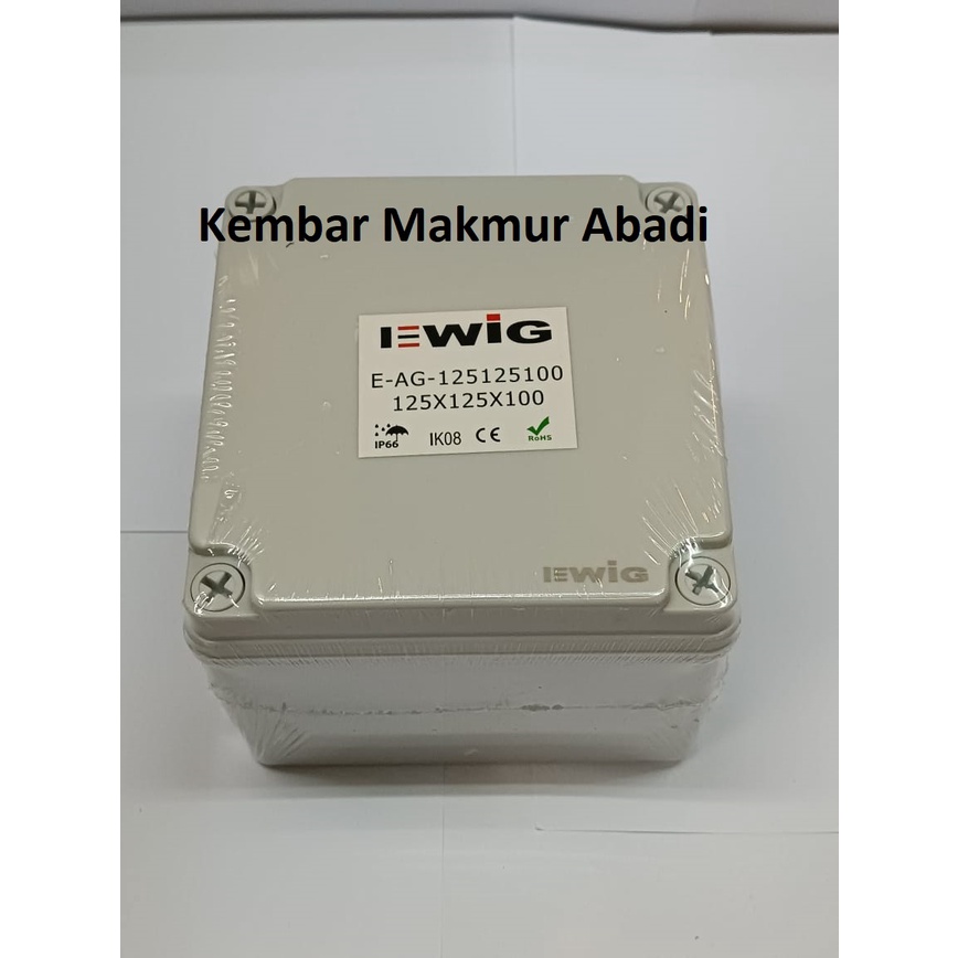 DURADUS 125×125×100mm/JUNCTION BOX 125X125X100 ABS EWIG Polos IP66.