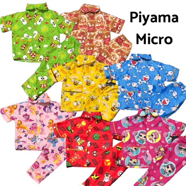 PIYAMA ANAK 0-8 TAHUN POLYMIKRO