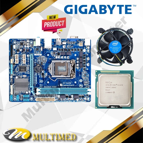 Paketan Mainboard LGA 1155 H61 DDR3 Baru + Intel Core I5 + FAN