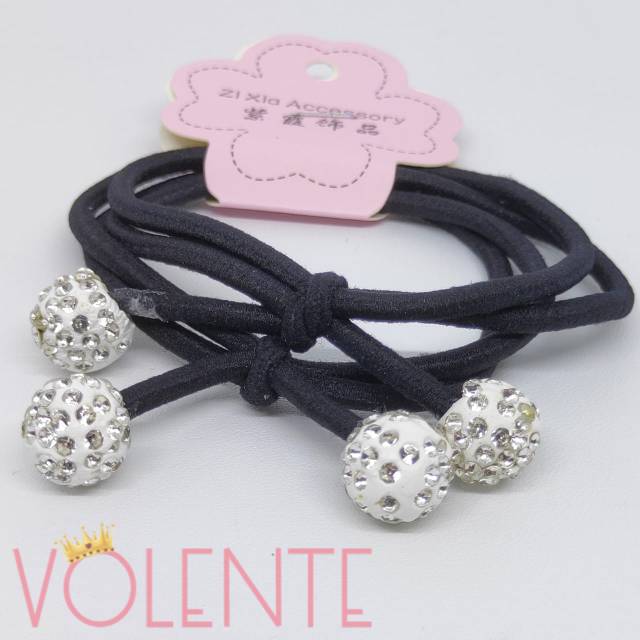 [KARET RAMBUT] [2PCS] BOLA Putih Blink 02 | SJ162