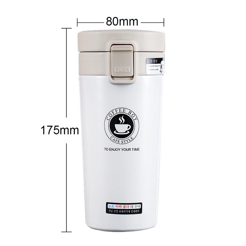 Termos Tempat Minum Kopi Teh Travel Mug Tahan Panas Dan Dingin 380 ML Stainless Steel