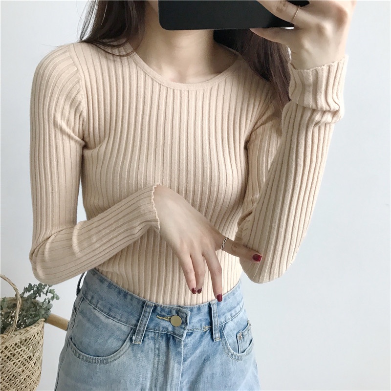 XIAOZHAINV Sweater Wanita Korean Style Lengan Panjang 785