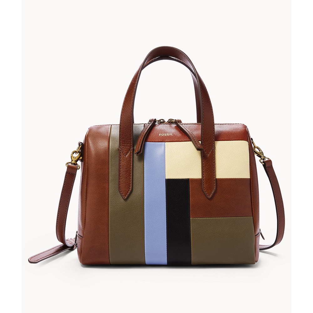 Tas Fossil Sydney Satchel Bright Patcwork