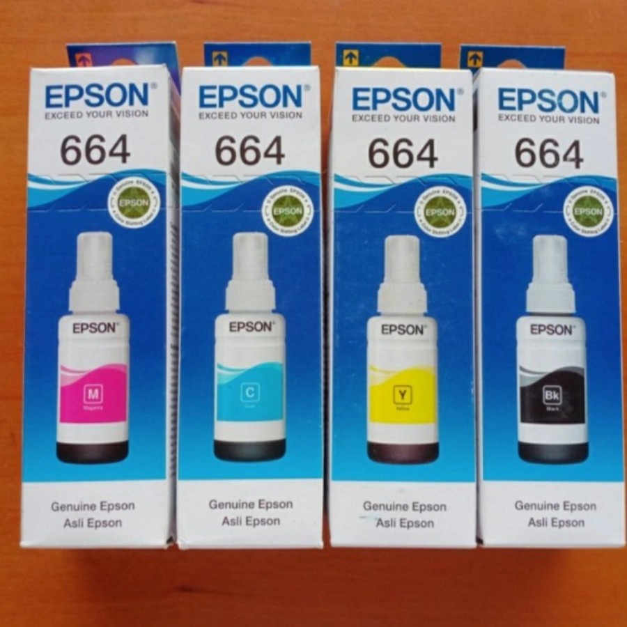 Tinta Botol 664/L100/T6641 (B/C/M/Y) Tinta Epson Original