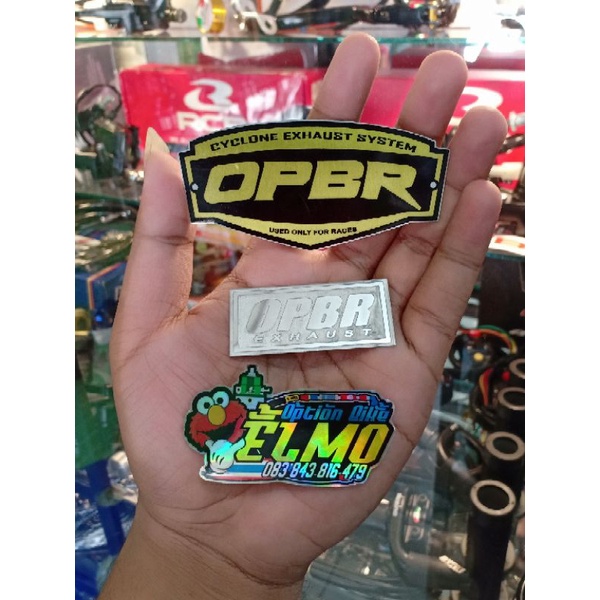 Emblem knalpot opbr canister dan leher
