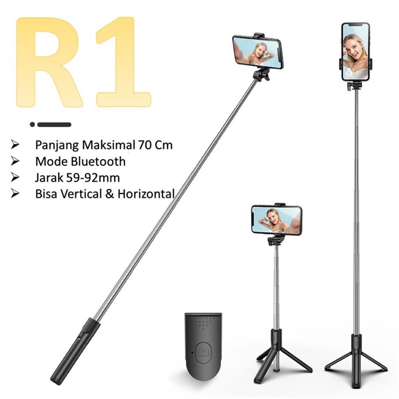 SELFIE STICK TONGSIS WITH BLUETOOTH TRIPOD STANDING IOS ANDOROID