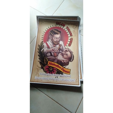 poster barbershop potong rambut