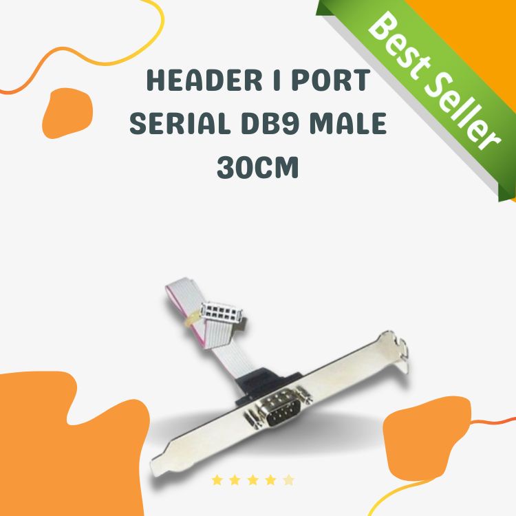 Header 1 port Serial DB9 Male 30cm